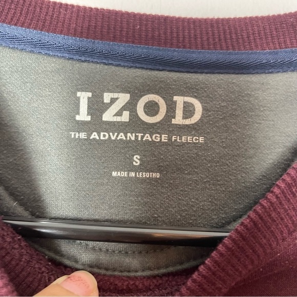 IZOD Men’s Burgundy Advantage Performance Pullover Size Small - Picture 3 of 8